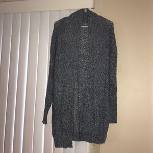 Hollister blue and white speckled cardigan